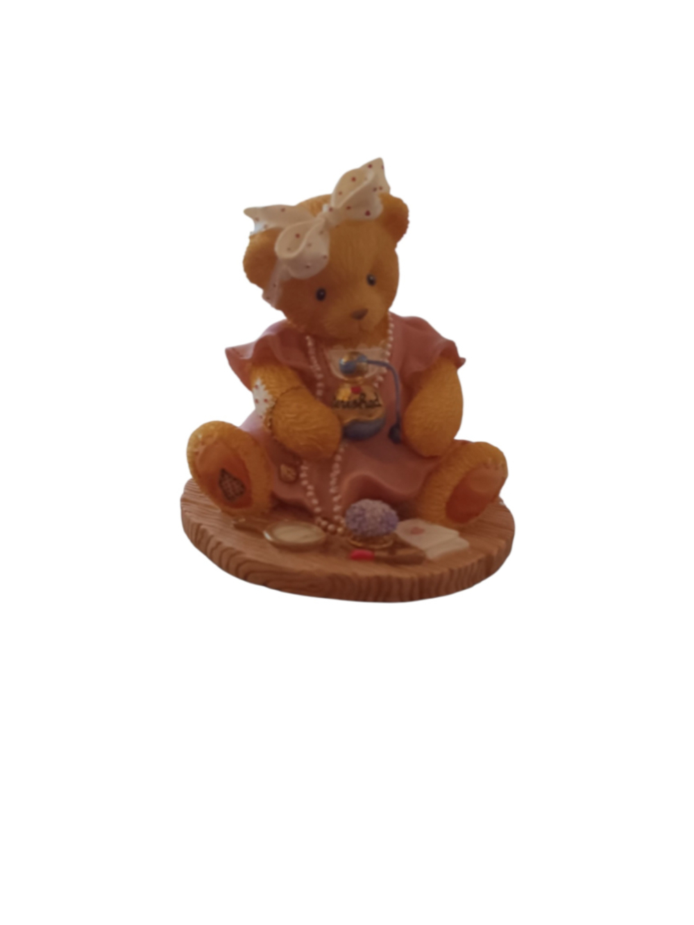 NIB Cherished Teddies Ava Figurine Bear with Pearls 546526